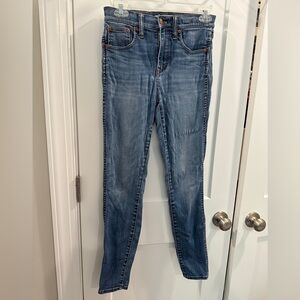 Madewell 10” high rise skinny jeans size 25